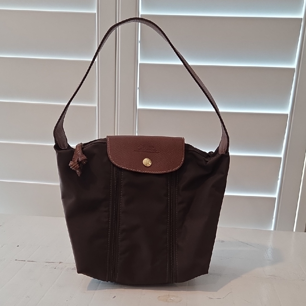 EUC - Longchamp Brown And Purple Women's Bag